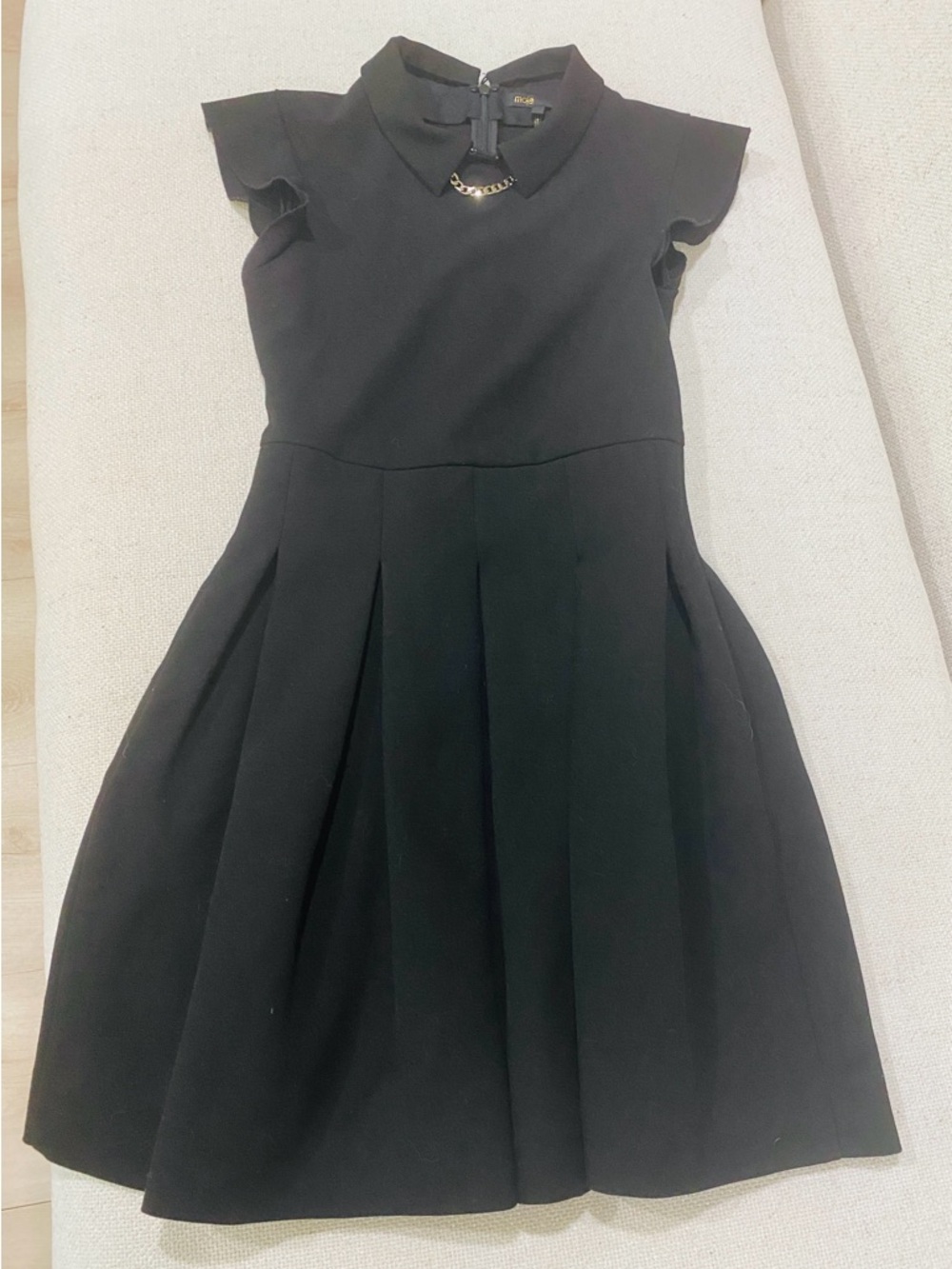 Maje black fit-and-flare dress
